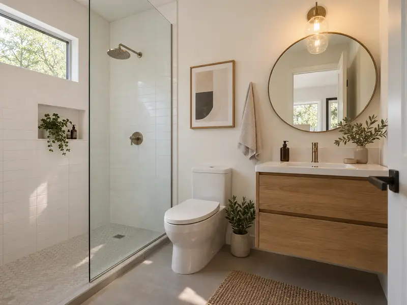 Bathroom in a garage conversion