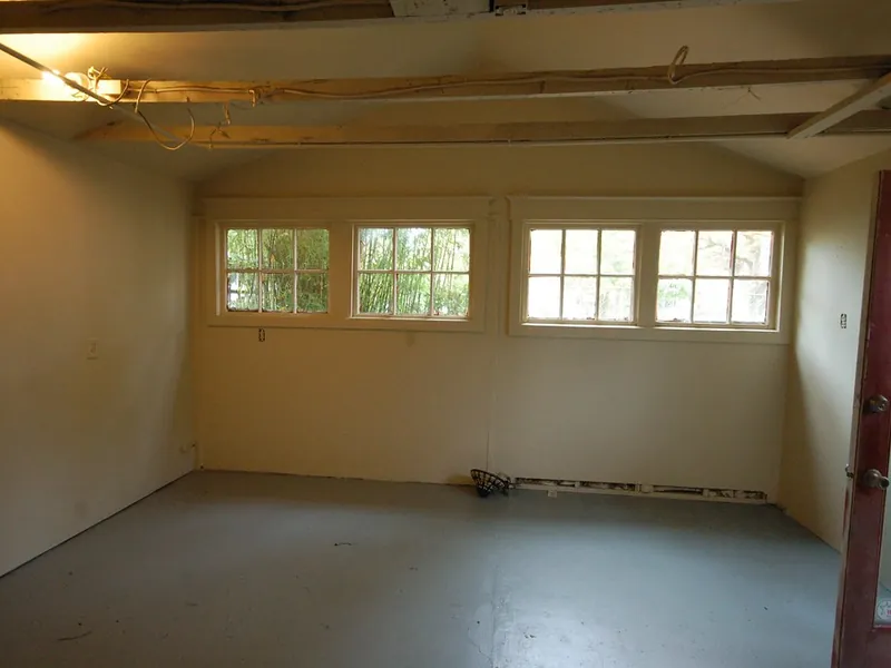 Garage converted into a bright room